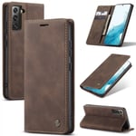 CaseMe Slim Plånboksfodral Samsung Galaxy S22 Plus Brun