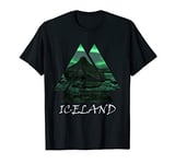 Iceland Northern Lights Triangle T-Shirt, Nature Tee T-Shirt