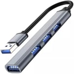 USB Hub 4 Portar | USB A till 1x USB 3.0 och 3x USB 2.0 svart