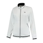 Dunlop Women's Club Ladies Knitted Jacket Tennis Shirt, Bianco, L