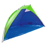 Idena 40321 - Lido, tente de plage avec protection UV 40+, dimensions env. 2,7 x 1,2 x 1,2 m, légère et compacte pour le transport, vert