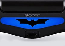 Autocollant pour barre lumineuse Play Station PS4 Motif Batman inversé Noir