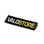 Klistermärke Valostore Logo, Black Border, 120 x 25 mm