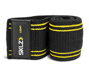 SKLZ Pro Knit Mini Band Fitness, Adjustable Resistance Band, Fitness Equipment for Home Gym, Black/Yellow, Light Resistance