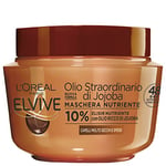 Elvive L'Oréal Paris Elvive Masque nourrissant pour cheveux secs ou éteints Huile Extraordinaire 300 ml Lot de 3 x 300 ml [900 ml]
