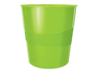 Leitz WOW - Avfallskorg - 15 L - handtag - polypropylen (PP) - grön