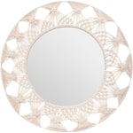 Atmosphera - Miroir Palm coton beige D56cm créateur d'intérieur - Lin