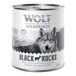 Økonomipakke Wolf of Wilderness Adult 24 x 800 g – Single Protein  - Black Rocks - Geit