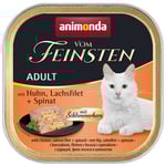 animonda vom Feinsten Adult med gourmetfyllning 6 x 100 g Kyckling, laxfilé & spenat