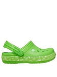 Crocs Crocband Geometric Glowband Clog K Sandal, Green, Size 4 Older