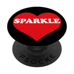 I Heart Sparkle, I Love Sparkle Custom PopSockets Swappable PopGrip