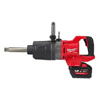 Milwaukee M18ONEFHIWF1D-121C 1" Inch Drive High Torque D Handle 18v Cordless Impact Wrench Kit Long Anvil 1 x 12.0ah Battery
