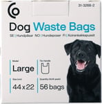 Clas Ohlson Hundbajspåsar med handtag, large, 54-pack