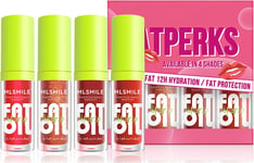 Ckfyahp Lip Gloss Set, 4 Pcs Professional Big Brush Lip Glow Oil Long Lasting Gl