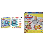Play-Doh Kitchen Creations Rising Cake Oven Playset for Kids 3 Years and Up with 5 Cans, Non-Toxic & Kitchen Creations Flip 'n Pancakes Playset 14-Piece Breakfast Toy for Kids 3 Years and Up