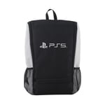 PS5 sac à dos sac de voyage pour ordinateur pour hommes pour le stockage des disques de la console FONGWAN pour Playstation 5/PS4/PS5 Accessoires-Noir et blanc