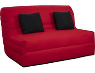 Canapé lit Alix BZ 140 mousse 35 kg couette rouge