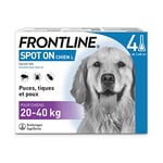 FRONTLINE Spot-on Chien - Anti-puces et anti-tiques pour chien - 20-40kg - 4 pipettes