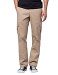 Dickies Men's Slim-Straight Stretch-Twill Cargo Pant, Desert Sand, 28W x 32L