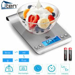 5KG Sliver Steel Digital LCD Electronic Kitchen Cooking Food Weighing Scales UK
