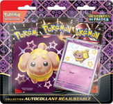 JCC Pokémon: Collection Autocollant réajustable Écarlate et Violet – Destinées de Paldea – Pâtachiot (1 Carte Promo Brillante et 3 boosters)