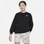 Nike Older Kids' (girls') Oversized Sweatshirt Sportswear Club Fleece Urheilu BLACK/WHITE
