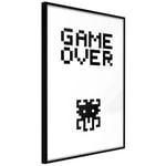 Plakat - Game Over - 40 x 60 cm - Sort ramme