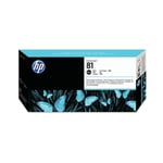 GENUINE HP 81 BLACK printhead & cleaner C4950A Feb 2020 DESIGNJET 5000 5500