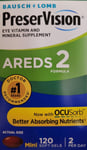 Bausch + Lomb Preservision  Areds 2, Eye Vitamin Supplement 120 count Exp. 08/24