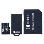 128GB microSD Carte | Micro SD Class 10 Compatible avec Alcatel 1v, 3T 10, 3L, 3, 1s, 1x, Tetra, 7, 5v, 5, 3v, 3X, 3c, 1T 10, 1T 7 & Blackberry Evolve X, Evolve, KEY2 Le | SDHC | Card 128 GB