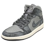 Nike Air Jordan 1 Mid Se Womens Smoke Grey Fashion Trainers - 4.5 UK