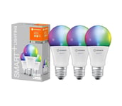 SETTI 3x LED RGBW Himmennettävä lamppu SMART+ E27/9W/230V 2700K-6500K - Ledvance