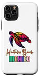 Coque pour iPhone 11 Pro Huatulco Beach Mexico Floral Turtle Match de vacances en famille