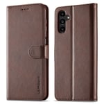 LC.IMEEKE Plånboksfodral Samsung Galaxy S24 FE Brun