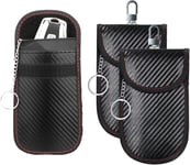 Lot De 3 Pochette Étui Anti Rfid Clé Voiture,Portable Signal Blocage Faraday Pochette Sac,Protection Antivol Anti Piratage De Télécommande Véhicule(Noir)