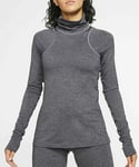 WOMENS NIKE PRO WARM LONG SLEEVE RUNNING TOP SIZE XS (BV5324 080) GREY