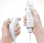 Manette Contrôleur Wiimote Nunchuk Housse Pour Wii Blanc