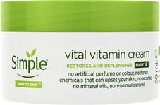 Simple Kind to Skin Vital Vitamin Night Cream restores and replenishes skin face