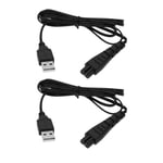 2x Beard Trimmer Charger Cable Compatible with Remington PF7500 PF7600 PG6137