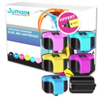 6 cartouches compatibles pour HP Photosmart 3310 All-in-One Printer Type Jumao +Fluo offert