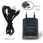 Chargeur Secteur USB 1A + Câble Pour CROSSCALL Spider X5