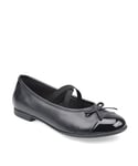 Start-Rite Girls Idol Black Leather Slip on School Shoes Patent Leather - Size L4 Standard fit