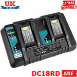 For New Makita DC18RD 18v Li-Ion Twin Double Port Rapid Battery Charger 240V