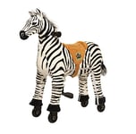 animal riding ARZ003S Cheval Zebra Marthi Small (pour Enfants de 3 à 5 Ans, Couleur Noir et Blanc, Hauteur de Selle 56 cm, avec roulettes)