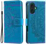 Trolsk Mandala Wallet with Strap (iPhone 16) - fodral - Blå