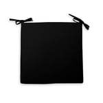 Soleil d'ocre, Alix Dessus de Chaise Imperméabilisé Outdoor Polyester Noir 40x40x5 cm