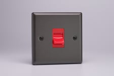 Varilight XP45S Classic Graphite 21 45A DP Cooker Switch Single Plate