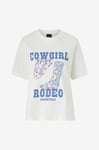 Gina Tricot - Topp Oversized Print Tee - Vit