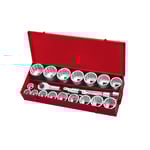 Force Socket Set 1quot 12punkts SAE 21delad