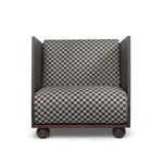 Rum Lounge Chair / Check/Dark Stained/Sand/Black
